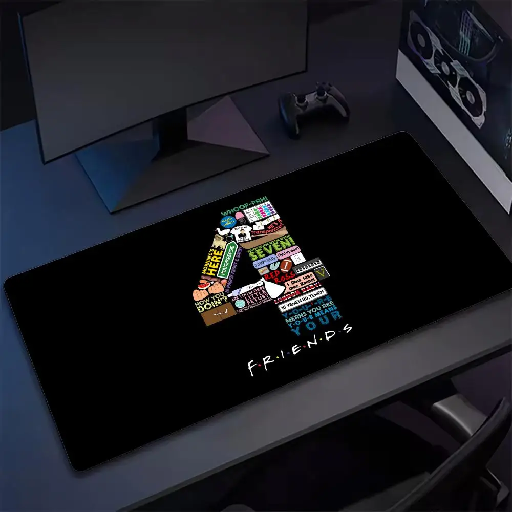 

Anime Amigos Friends Show Mouse Pad Keyboard Desk Mats, Kawai Rubber, Non-Slip Desk Mat, XXL90x40cm