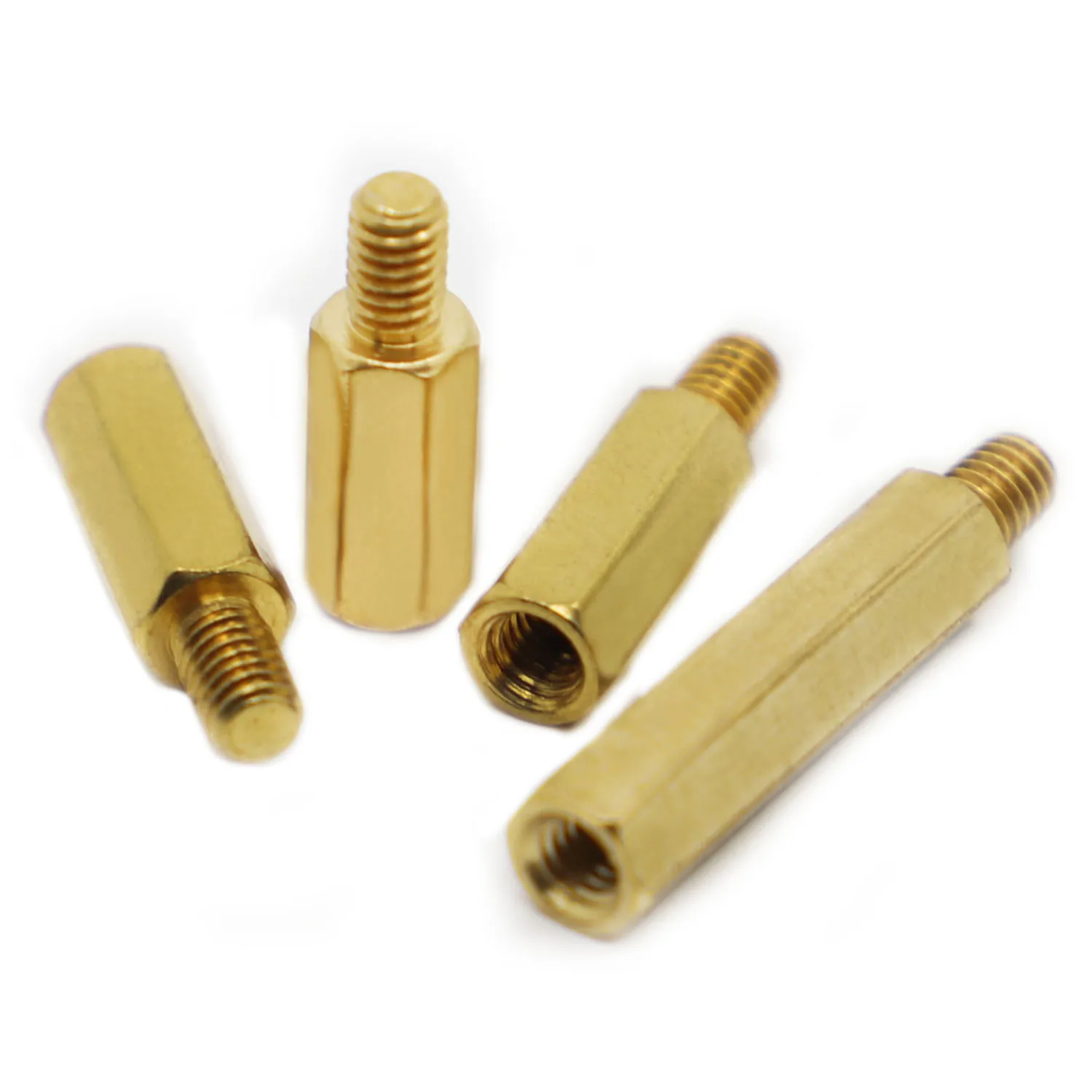 M2 M2.5 M3 M4 Brass Hex Male Female Standoff Board Rack Stud Hexagon Threaded Pillar PCB Column Motherboard Spacer Screw Bolt