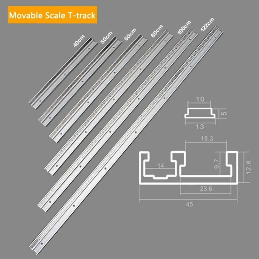 Направляющая для весы из алюминиевого сплава, 45 типов, Т-образный трек со слотом для весы, направляющая под углом 40-60 см, запчасти для стола, деревообрабатывающего оборудования, электроинструменты