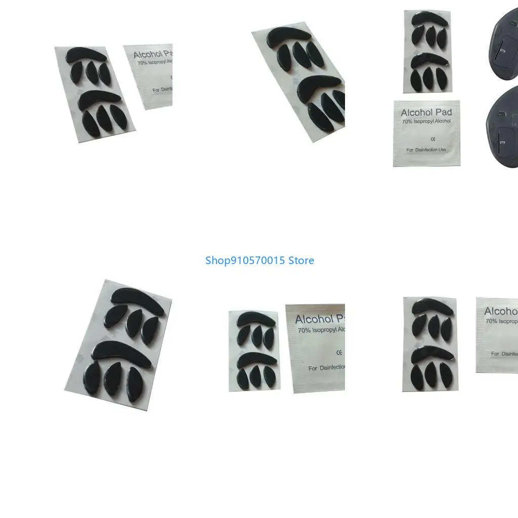 B95C 2 Set of Mouse Feet Mouse Skates for  M570 Gaming Mouse Feet Replacement Accessories Black 0.6mm