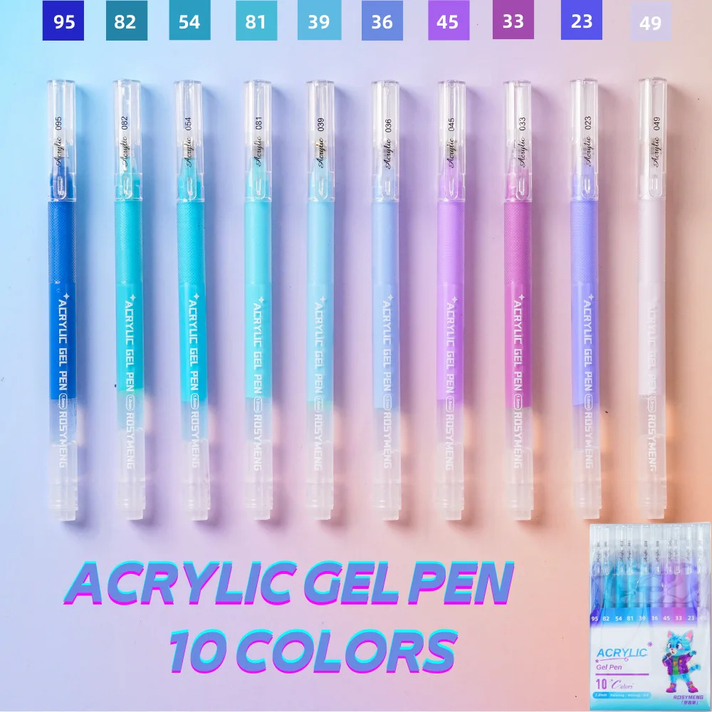 ROSYMENG 10/160 Kleuren Gelpennen, Acrylverf Handboek Pen Set, Multicolor Neutrale Pen, Schrijf- en Tekenmarkers voor Studenten