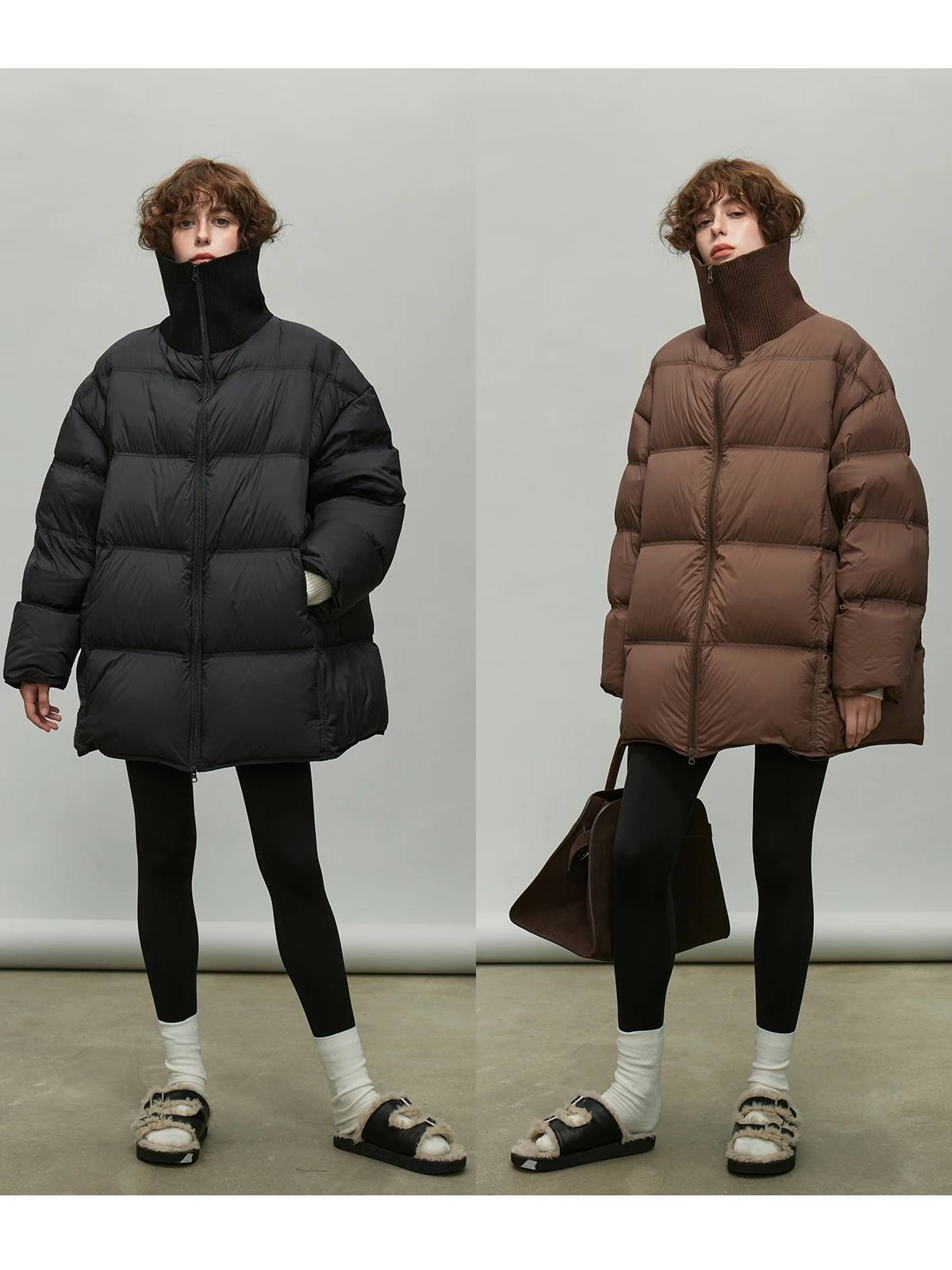 

Thiened White Du down Puffer Jaet с воротником-стойкой, длинное женское зимнее пальто Sve Casual Sle