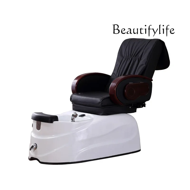 

W Electric Foot Massage Couch Foot Bath Spa with Basin Foot Massage Chair Nail Technician Manicure Stool