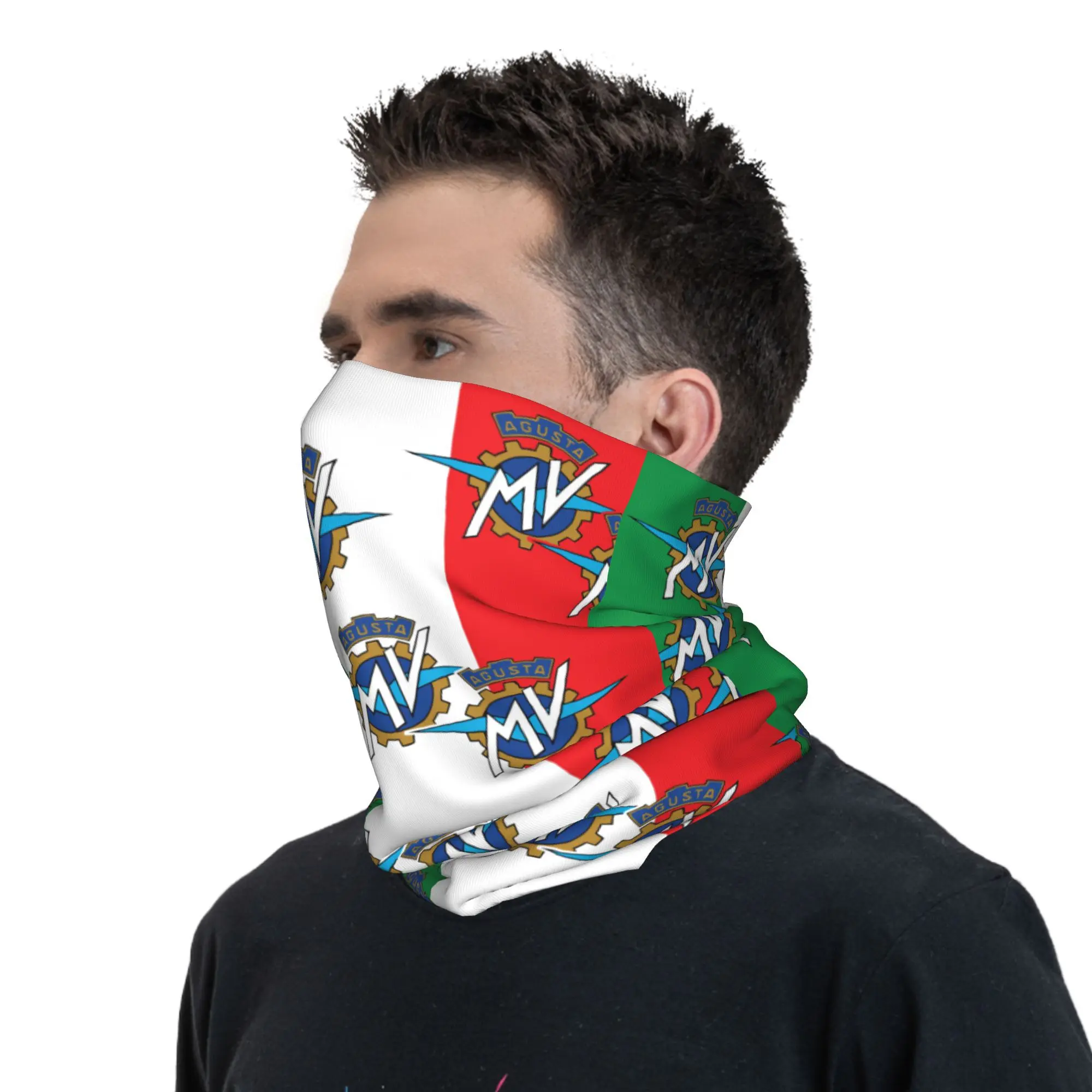 مخصص إيطاليا العلم M-Mvs باندانا الرقبة الجراب للتزلج التخييم النساء الرجال التفاف وشاح بالاكلافا أكثر دفئا
