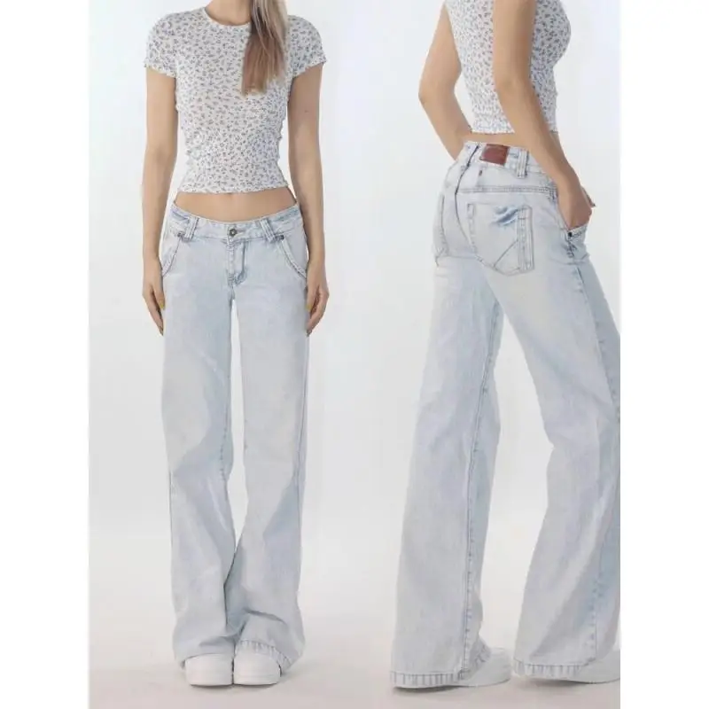 

Women's Pants Casual Pants Straight Leg Jeans Denim Tall Women Summer Lightweight Western Style Floor Length Stylish Design