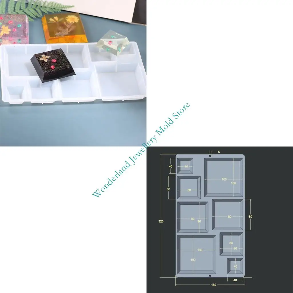 

H7EB Многоразмерные трапециевидные силиконовые формы для изготовления свечей, многоразовые мыла