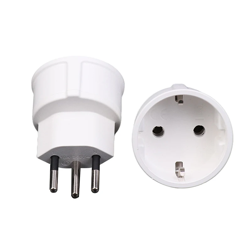 (.) 1Pc Embedded Swiss Adapter Converter Plug EU DE Germany Socket 3 Pin Swiss Plugs Adaptor Swiss Plugs Turn To French Plugs