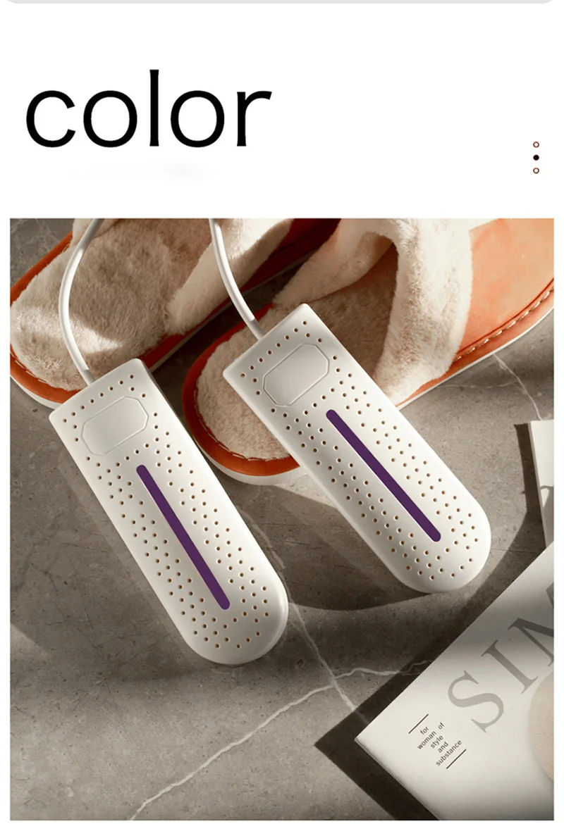 TINSOL Tragbarer Schuhtrockner mit USB-Anschluss, UV-Desinfektion, konstanter Temperatur und Heizfunktion, ideal für Reisen und Studentenwohnheime. – Detail 10