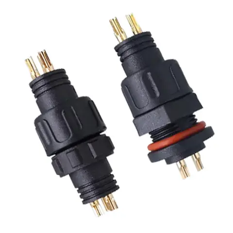 वाटरप्रूफ M8 2/3/4/5 पिन डॉकिंग/पैनल टाइप कनेक्टर गोल्ड-प्लेटेड टर्मिनल मेल फीमेल सोल्डर m8 सॉलिड पिन एविएशन प्लग सॉकेट 6 best sales सोने की पिन - №3