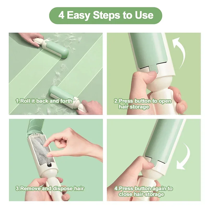 Pet Hair Remover Roller Home Dust Remover Clothes Fluff Dust Catcher Cat Dog Hair Removal Brushes Pets Accessories Cleaning Tool