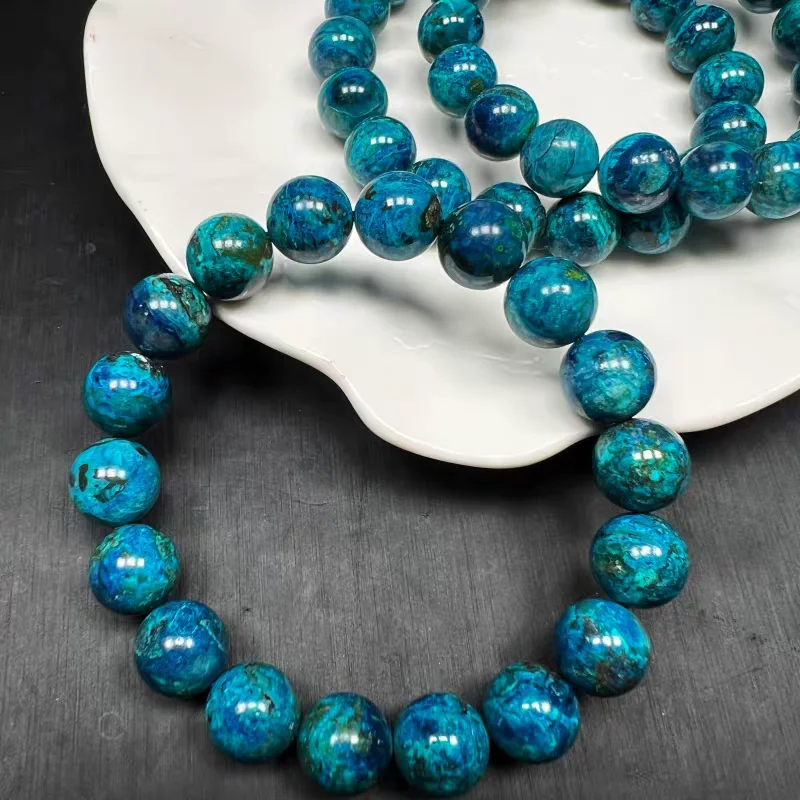 Natural Blue Malachite Azurite Bracelet Jewelry Beads Jewelry Malachite Woman Men Azurite Bracelet AAAAAA