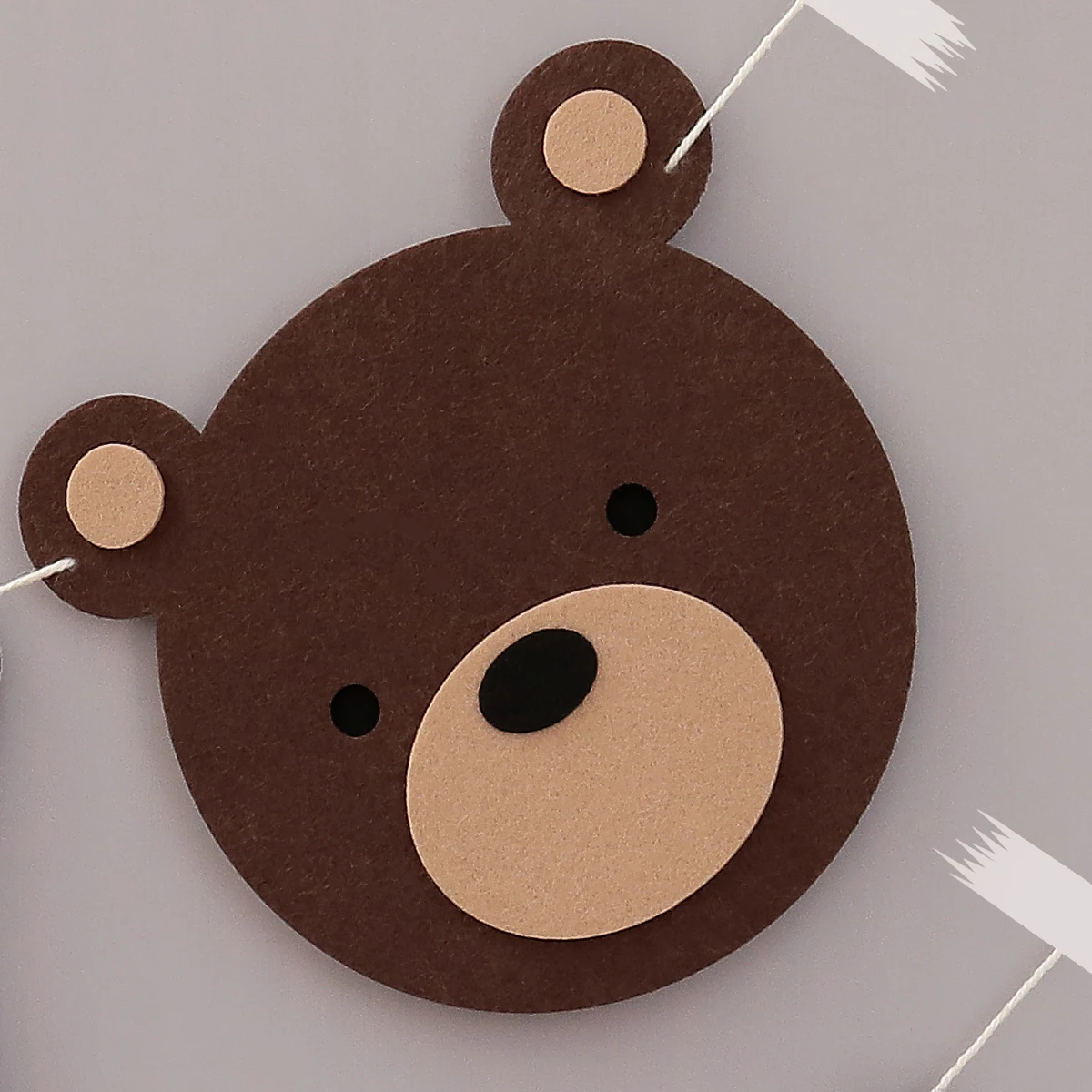 Brown Bear Birthday Letter Pull Flag Party Decoration banner layout 1 set 1 piece