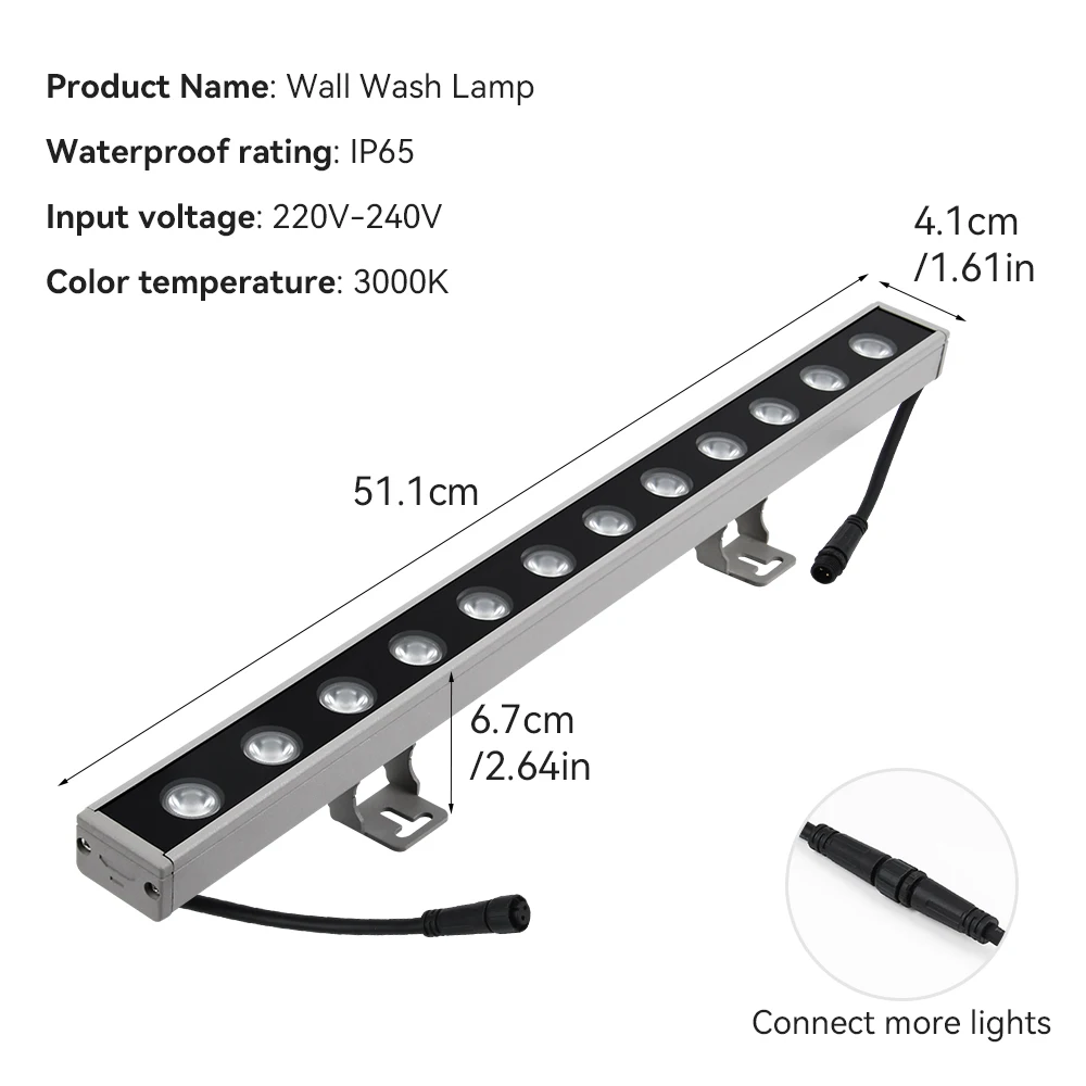 Pop Wall Washer Light 220V Hotel Building Indoort/Outdoor Waterproof Door Bridge Hotel Exterior Wall Project Lighting Spotlights