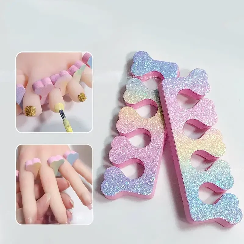 Nail Toe Separator Pedicure Toenail Dividers forNail Polish Glue Isolate Sponge Nail Polish Application Spong Apply Fix Fingers