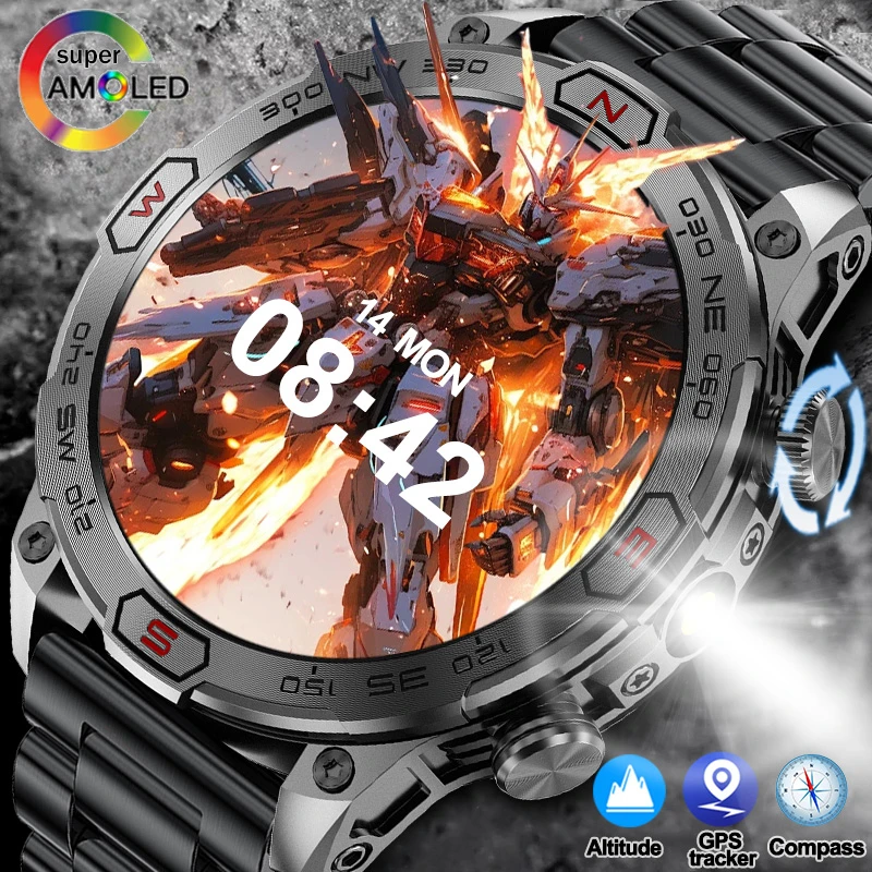 

2024 New For HUAWEI IOS Outdoor GPS Motion Trajectory Smart Watch 1.43" Screen 1 ATM Waterproof Watch Bluetooth Call Smartwatch