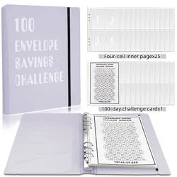 A5 100 Envelope Challenge Loose Leaf Binder Notebook Inner Core Cover Note Book Journal Planner Office Stationery Supplies