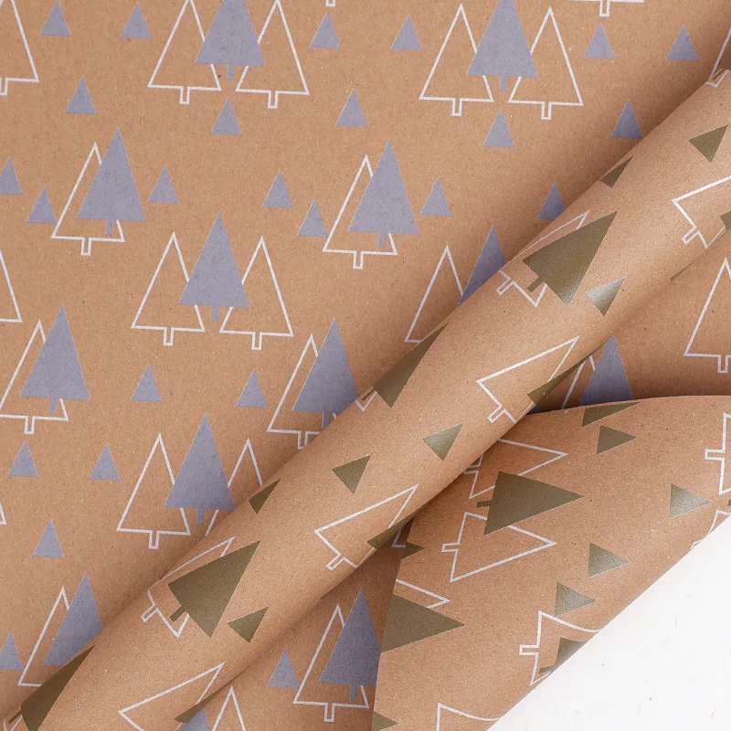 Christmas Gift Wrapping Paper Gift Wrapping Paper Christmas Trees Packaging Gift Paper Suitable for Birthdays and Festivals