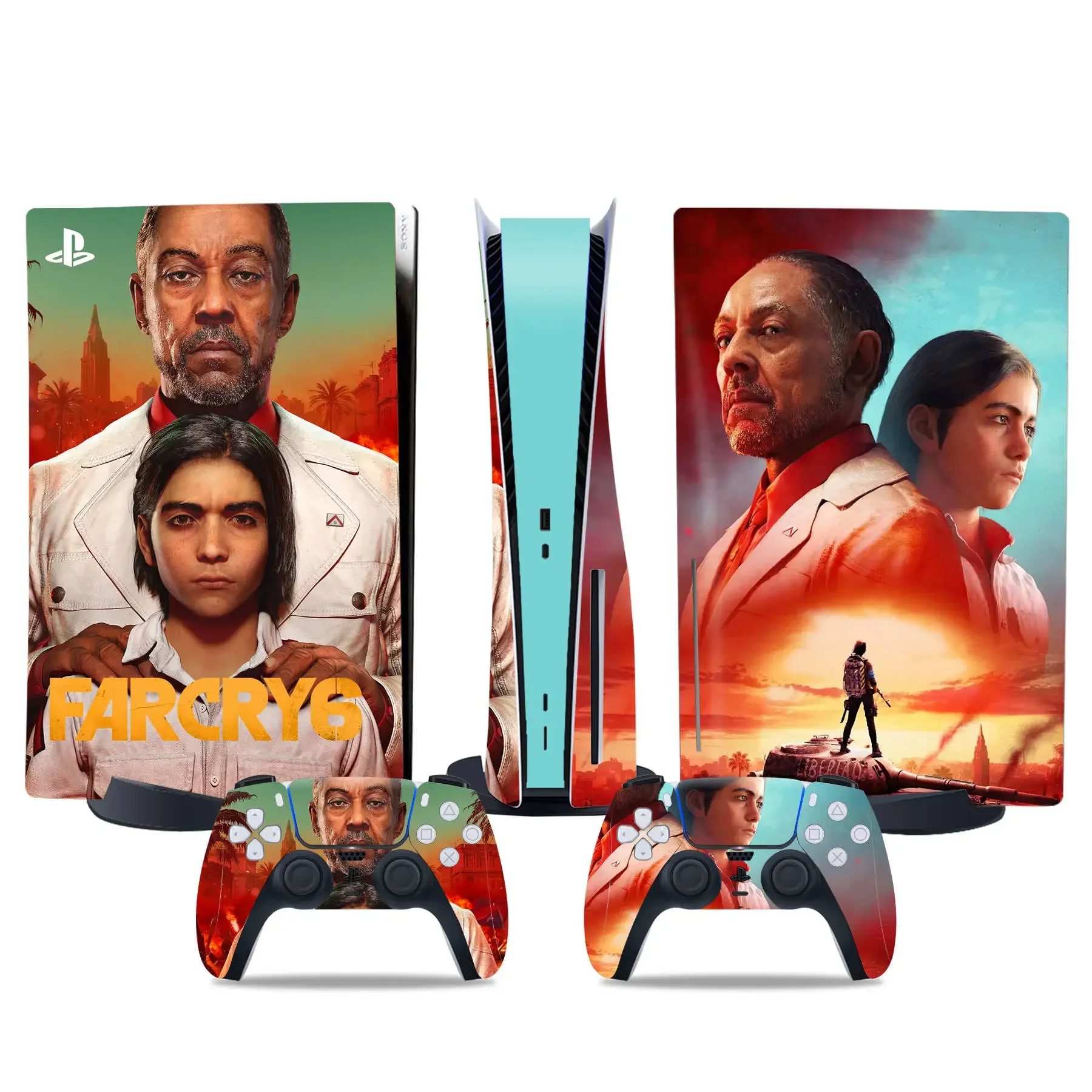 for PS5 Standard Disc Console Remote Skin Decal Sticker farcry 6