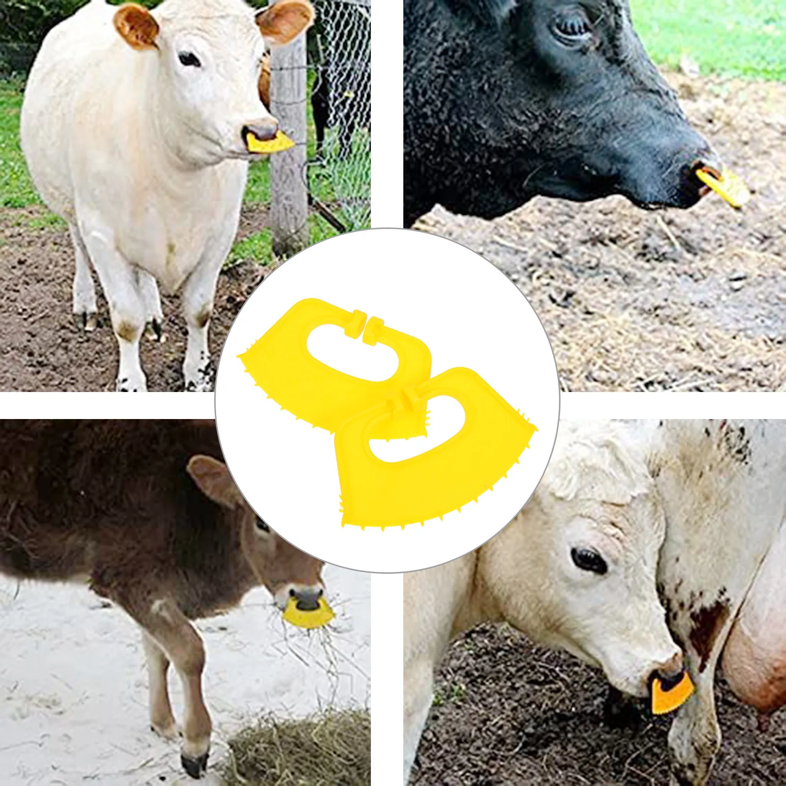 

10 шт. Зажимы для носов телят, пластиковые отлучатели для отлучения от груди, износостойкие, легкие, для сельскохозяйственных животных, для отлучения от сосания