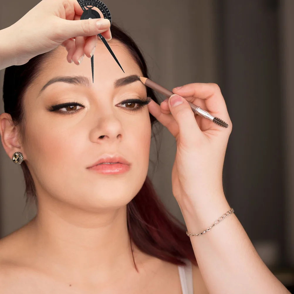 أداة قياس مسطرة الحواجب لتشكيل الحاجب أداة رسم مسطرة تحديد المواقع البلاستيكية المتينة