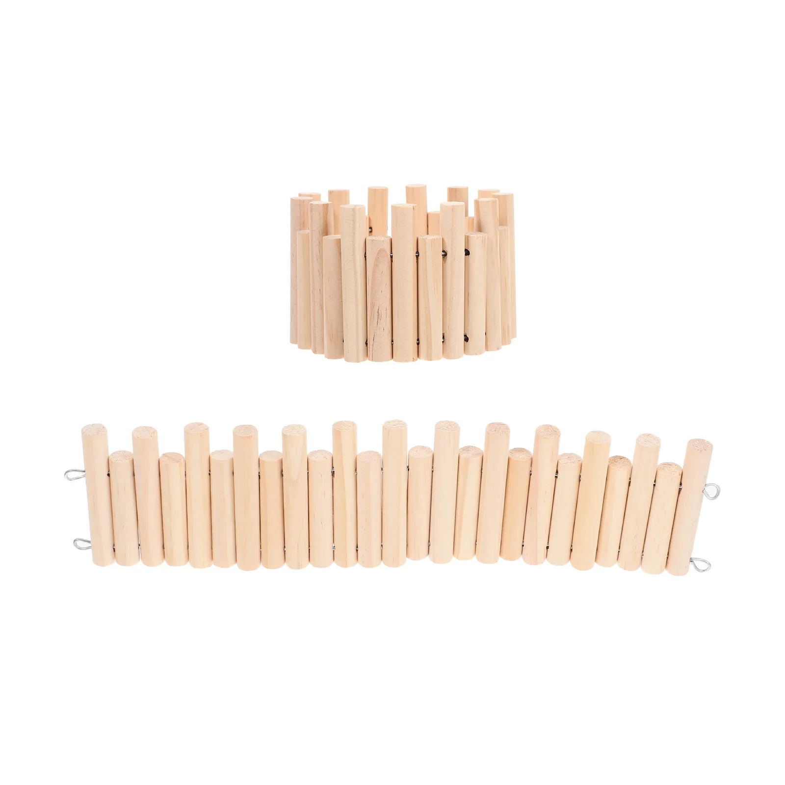 2Pcs Hamster Fence Wooden Climbing Platform Expandable Hamster Playground Exercise Bridge Ladder Accessory for Hamsters Gerbils
