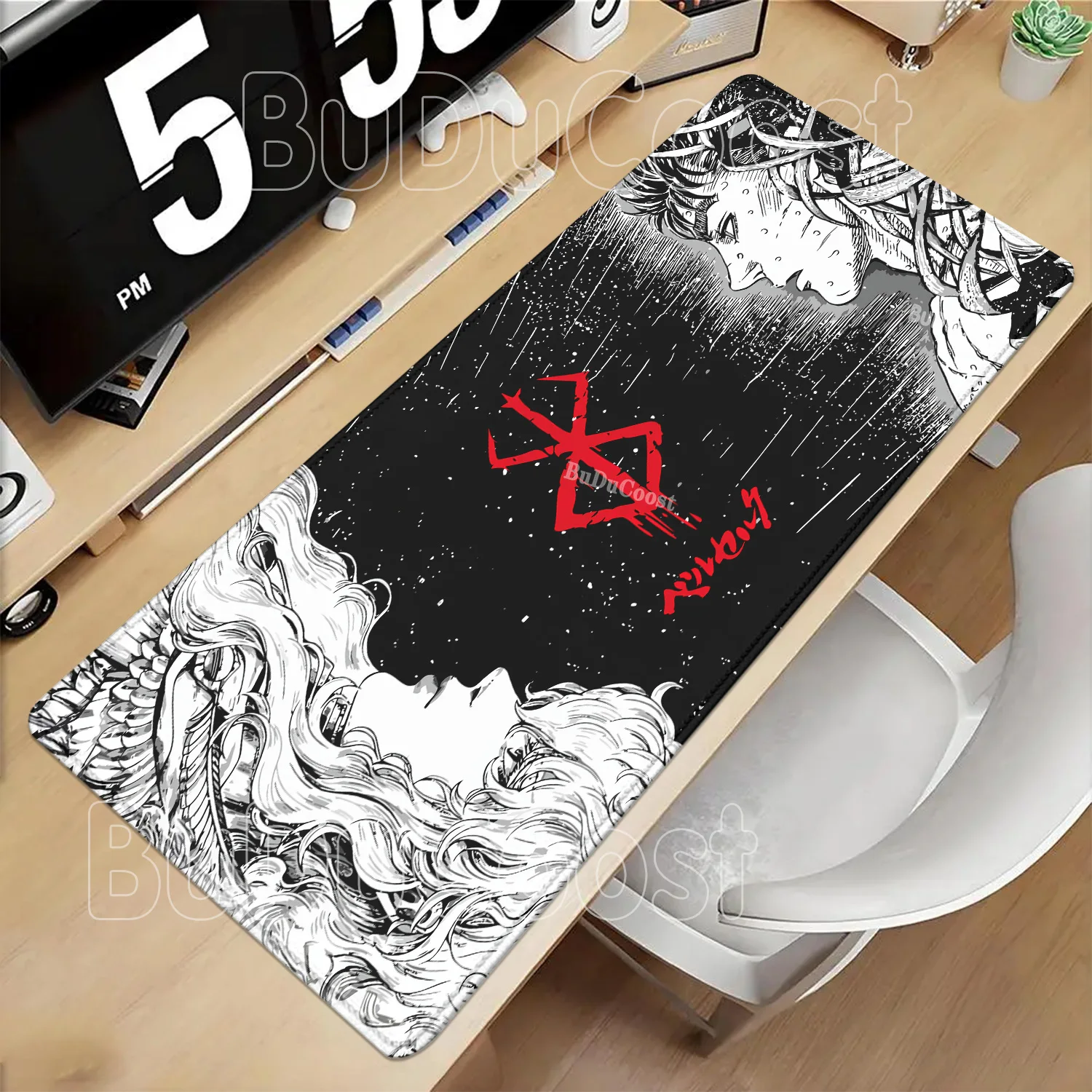 Guts Sword in Berserk Mouse Mat XXL Computer Office Accessories Large Keyboard Desk Mat PC Gaming HD Printing Overlock Mousepad