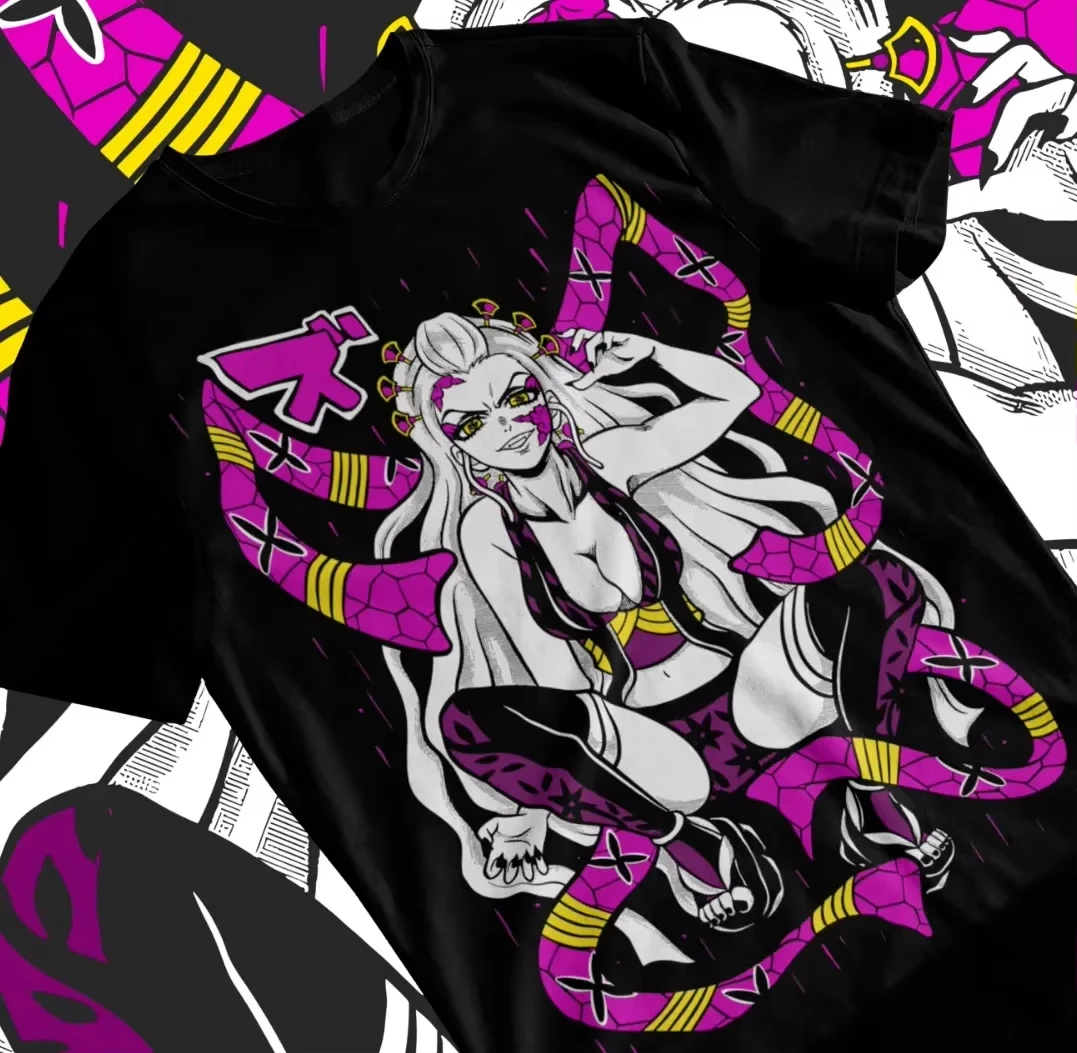 2026 New Daki Demon Slayer Anime Manga Tanjiro Nezuko Kimetsu No Yaiba Printed Short Sleeve T-shirt Men's and Women's T-shirt