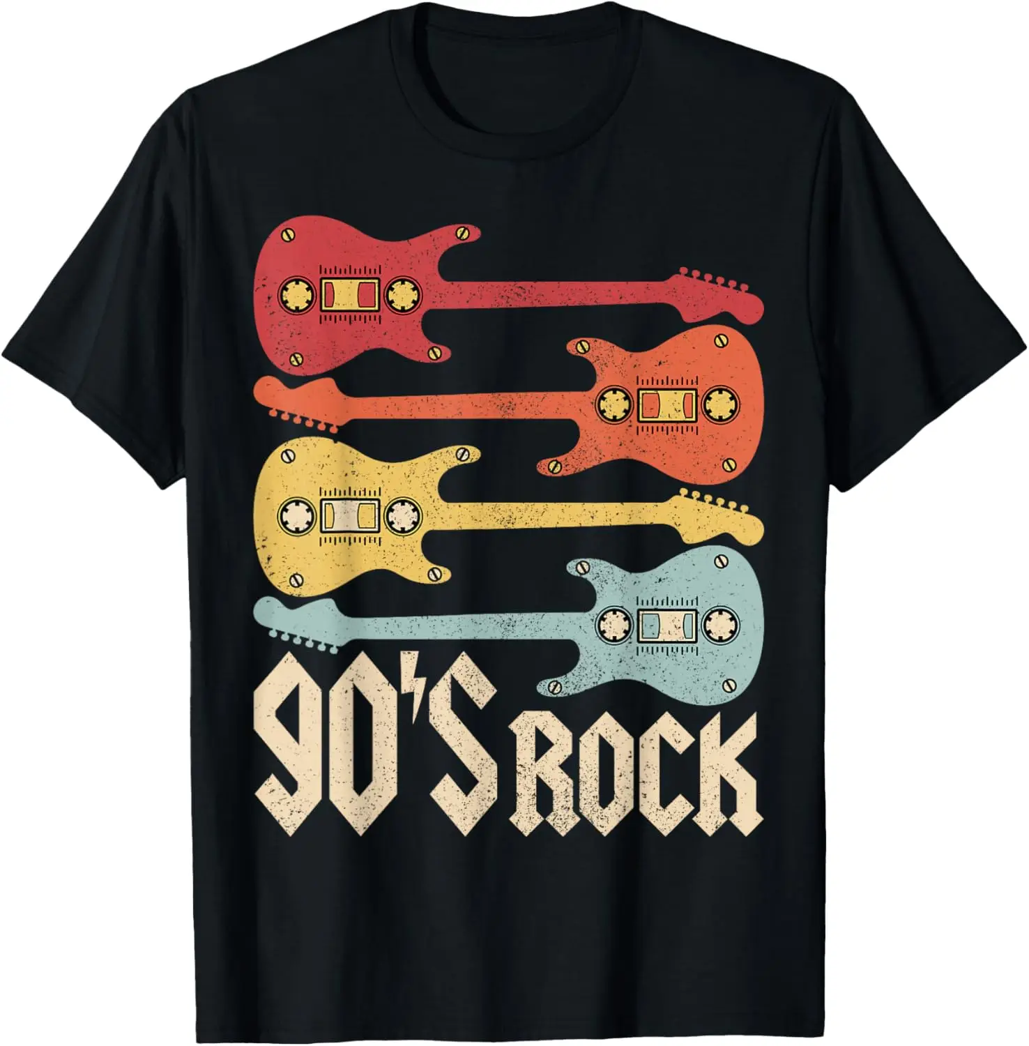 90s Rock Band Guitar Cassette Tape 1990s Vintage 90s Costume T-Shirt