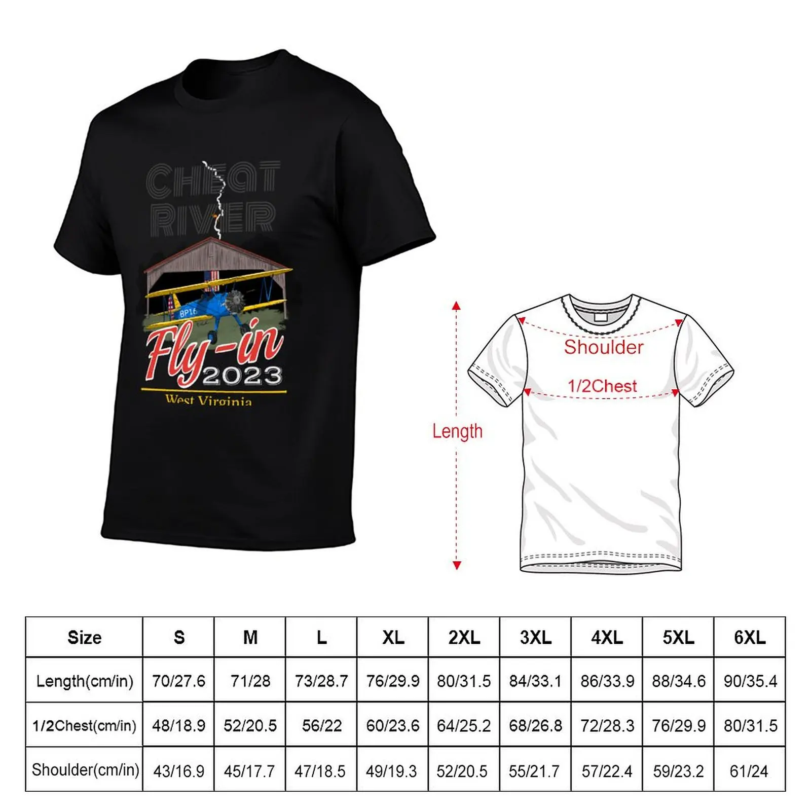 Cheat River Fly-In 2023 T-Shirt Stain Resistant Casual Tee