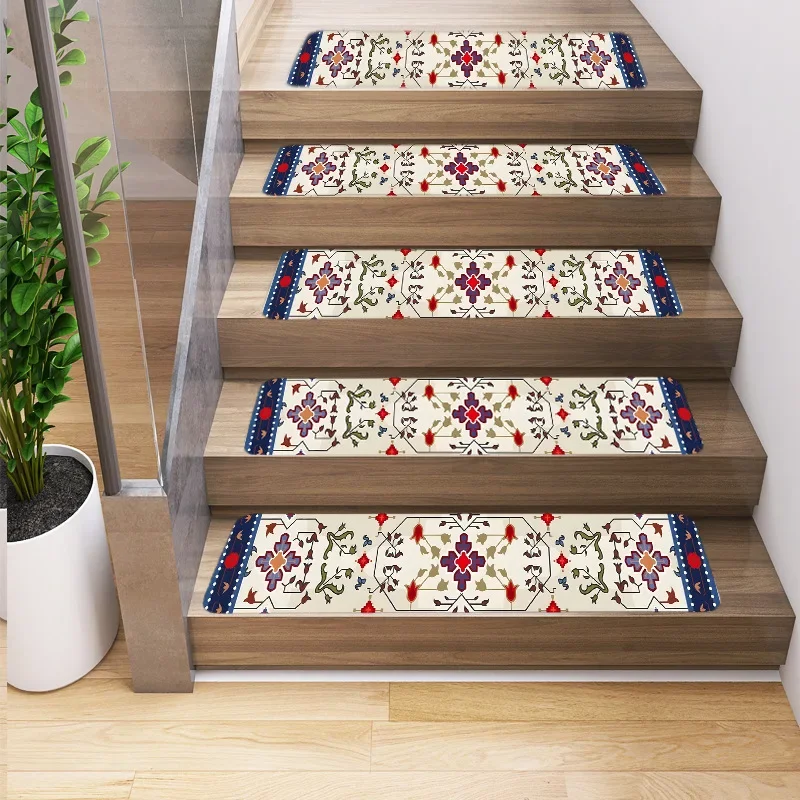 ANRO Tapis de marches d'escalier autocollant pour l'intérieur - Tapis de marches - Antidérapant - Protection des escaliers pour enfants et animaux domestiques - 50 x 20 cm - Beige
