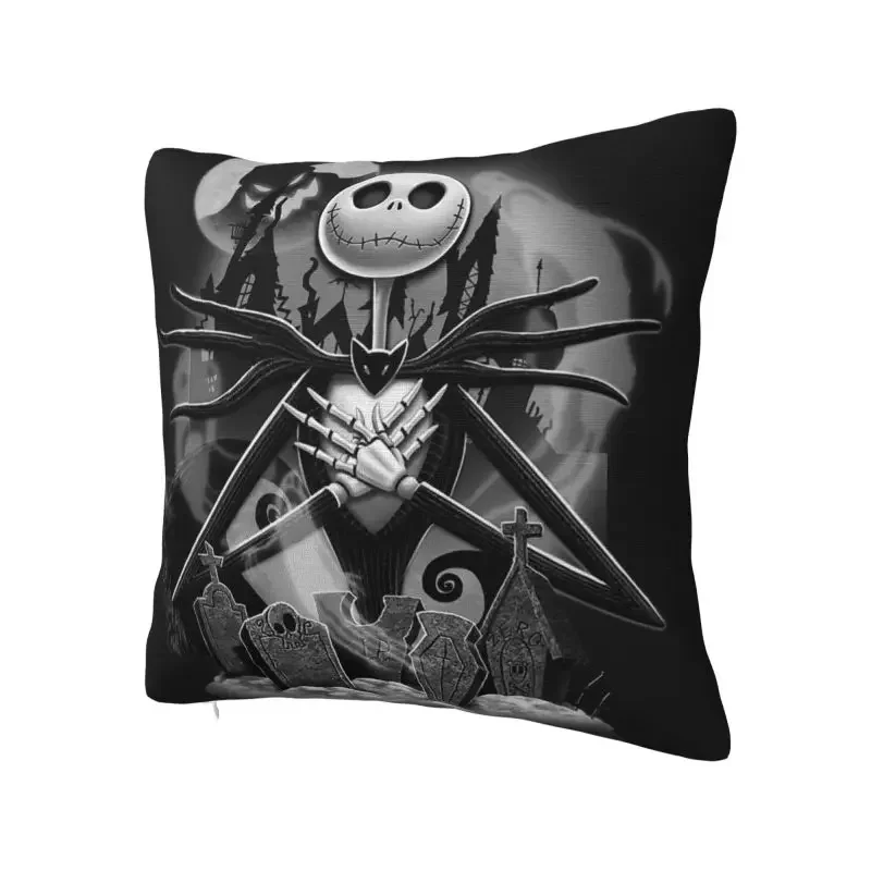 Halloween Skull Jack Throw Pillow Cover Living Room Decoration Nightmare Before Christmas Pillowcase Custom Cushion Cover