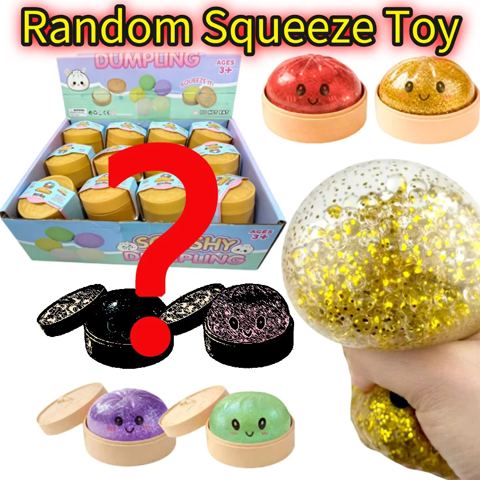 

Realistic Giant Dumpling Squeeze Toy with Bamboo Steamer Soft TPR Dough Ball Decompression Fidget Toy Creative Funny Gift
