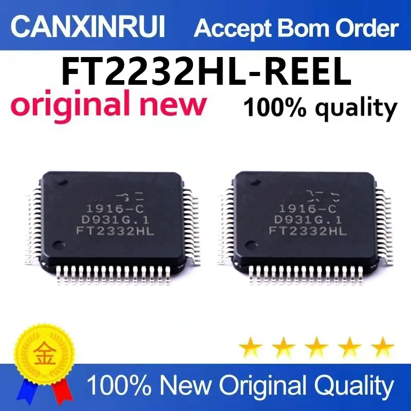 (5pcs-100pcs)New original patch FT2232HL-REEL FT2232HL LQFP-64 dual high-speed USB interface IC