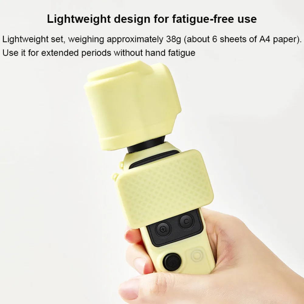 

Silicone Case for DJI Osmo Pocket4, Soft Full Body Skin Sleeve with Nano Coating, Anti-Slip Texture on Back, Screen Protection