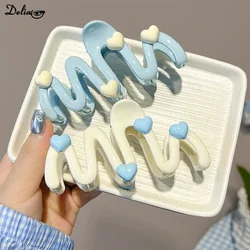 11CM Hair Clips Cream Blue Sweet Grab Clip Acrylic Large Crab Clip Headwear Fashion Women's Hair Accessories Claw Clip