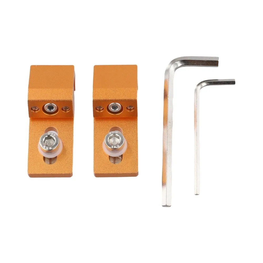 2pcs Yellow Aluminum Alloy Side Pressure Plate Fixed T-Track Low Profile Clamp For CNC3018 Router Milling Engraving Machine Tool