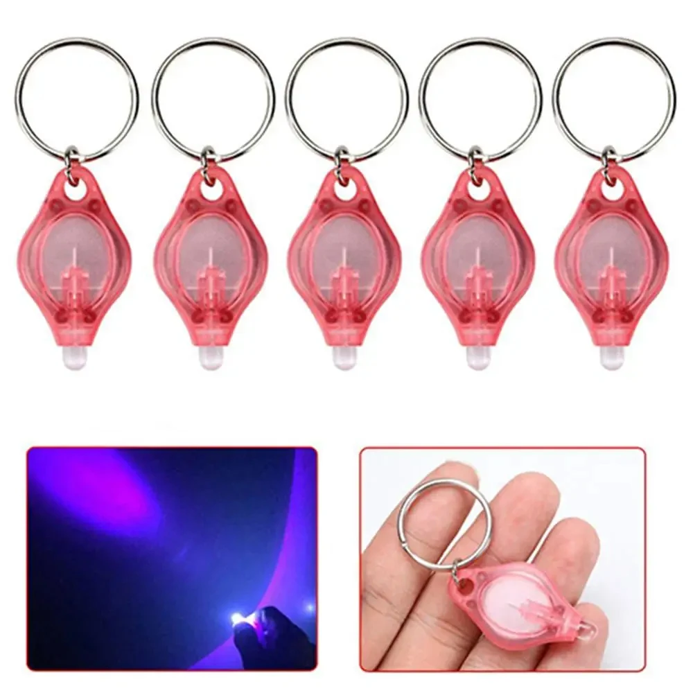 1PC UV Mini Keychain LED Flashlight Promotion Gifts Torch Light Lamp Key Ring Light Torch Black Light UV Flashlight Ultraviolet