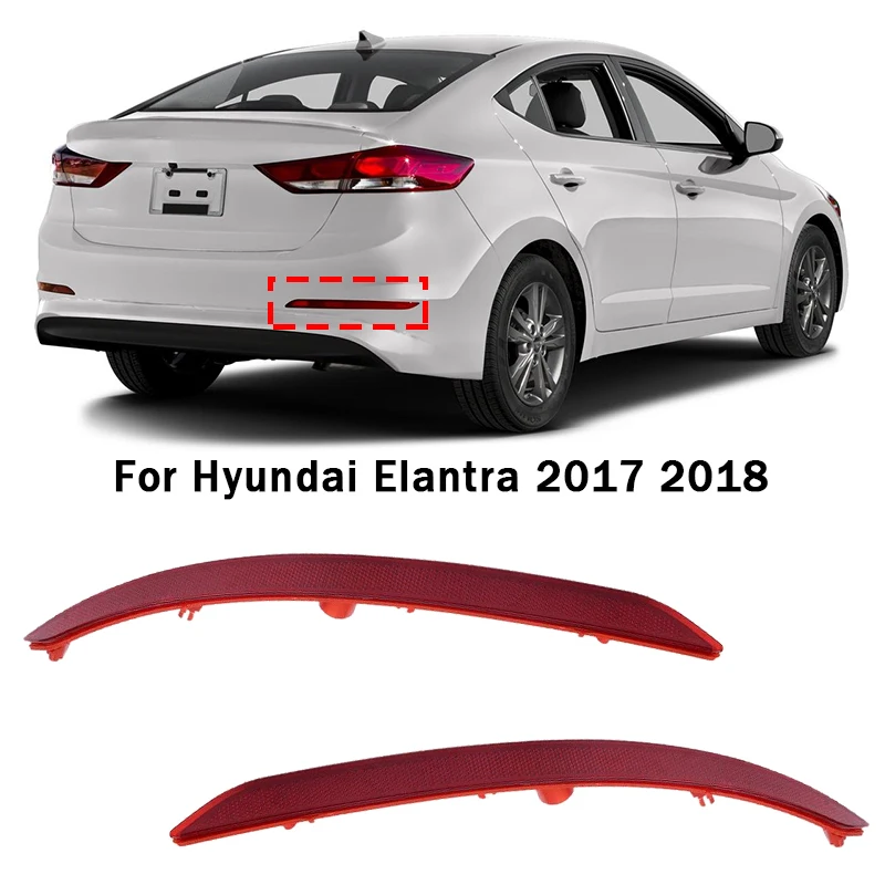 

92405F2000 92406F2000 For Hyundai Elantra Car Rear Bumper Taillight Reflector Light lamp 2017 2018 bumper reflector Brake light