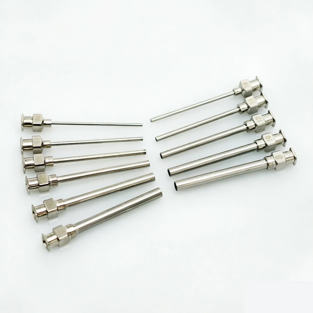 1.5inch 38mm Blunt Tip Luer Lock Needles 8-18G Stainless Steel Dispensing Needle Set for Lab Liquid Glue Pack of 12