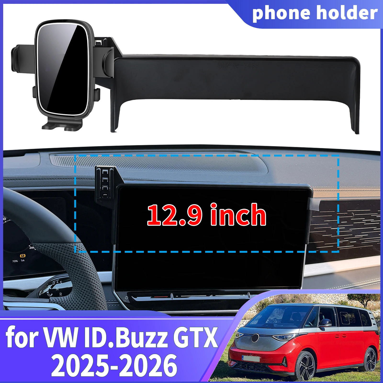 

fit for Volkswagen ID.Buzz GTX 2025 2026 ​​Navigation Phone Holder Mount Customized Car accessoires