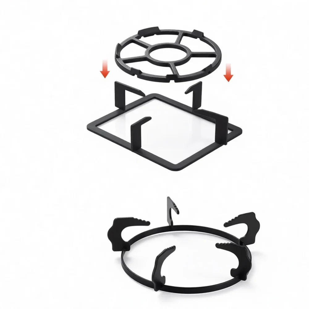 Gas Stove Support Rack Non Slip Wok Trivet Kitchen Stove Holder Universal Cooking Range Accessories Stable Metal Cookware Stand