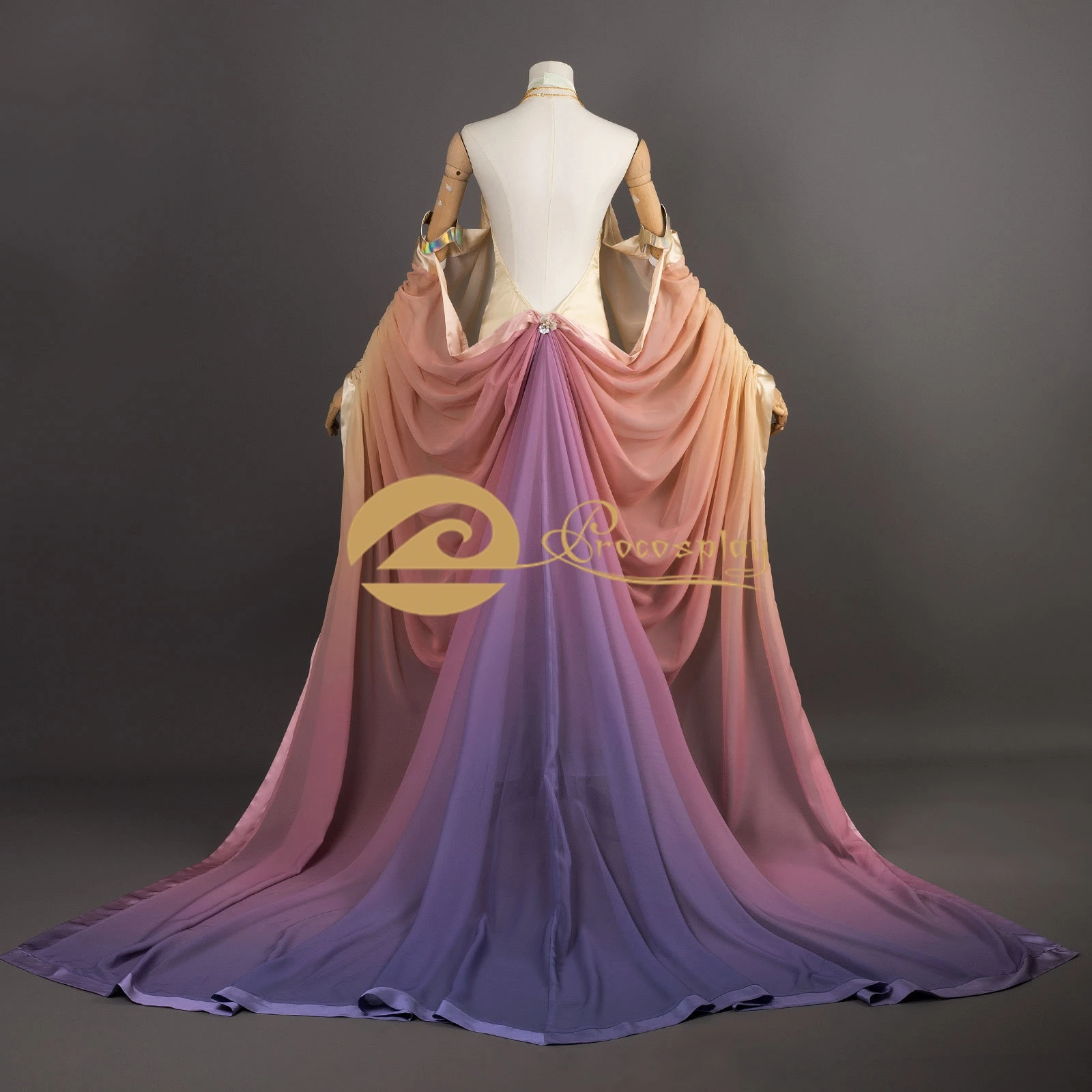 Padme Cosplay Amidala Costume Outfit Women Dress for Halloween Party view 5
