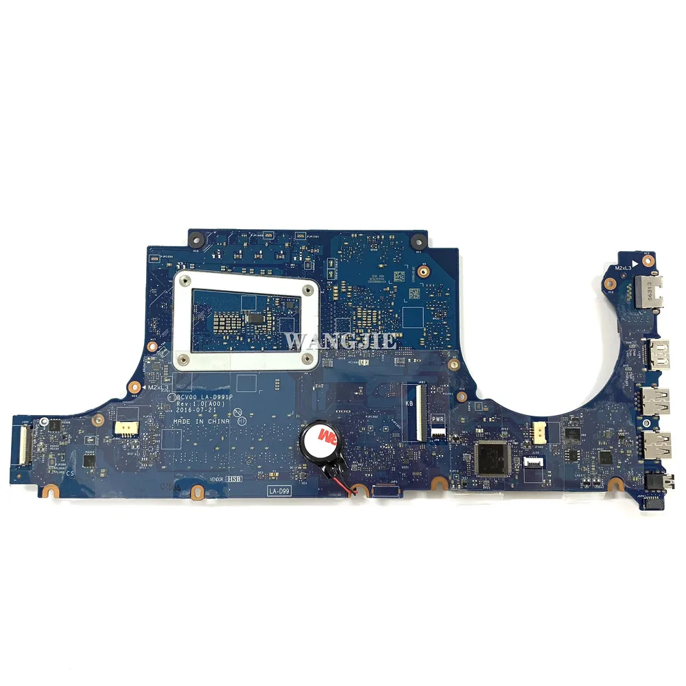 Laptop Motherboard For Dell Inspiron 15 7466 7566 I7-6700HQ GTX960M 4G BCV00 LA-D991P JYC14 77V33 0JYC14 077V33 Used