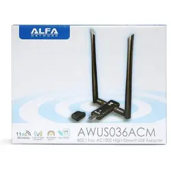 ALFA Network AWUS036ACM Remote Wide coverage dual-band AC1200 USB ESP32