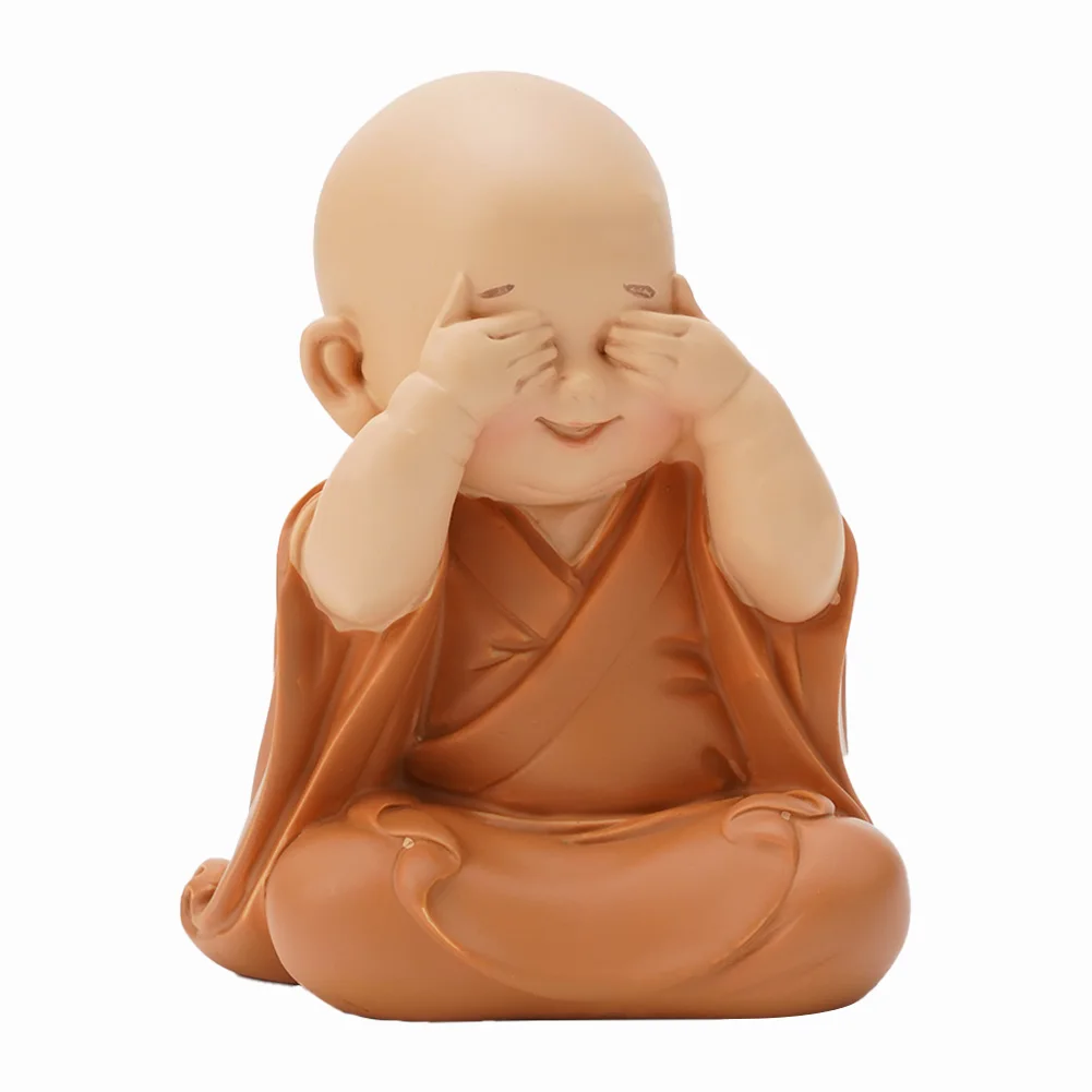 

Аксессуар, орнамент из смолы, буддийский китайский стиль, украшение, фигурка, скульптура маленького монаха ручной работы, стильная милая