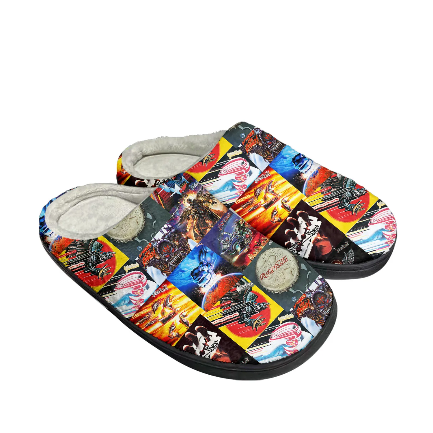 Judas Priest Heavy Metal Rock Band Home Cotton Custom Slippers Mens Womens Sandals Plush Bedroom Keep Warm Shoe Thermal Slipper