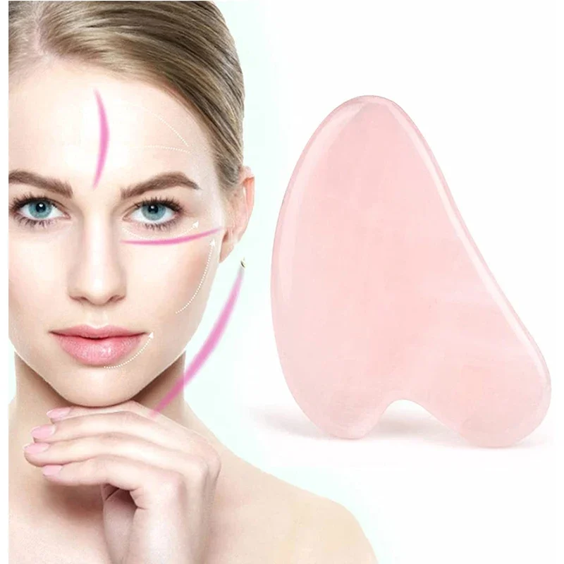 1pc Heart Shape SPA Massage Gua Sha Massage Tools Stone Scraper  Facial Tool for Face Neck Body Prevents Wrinkles Beauty Care