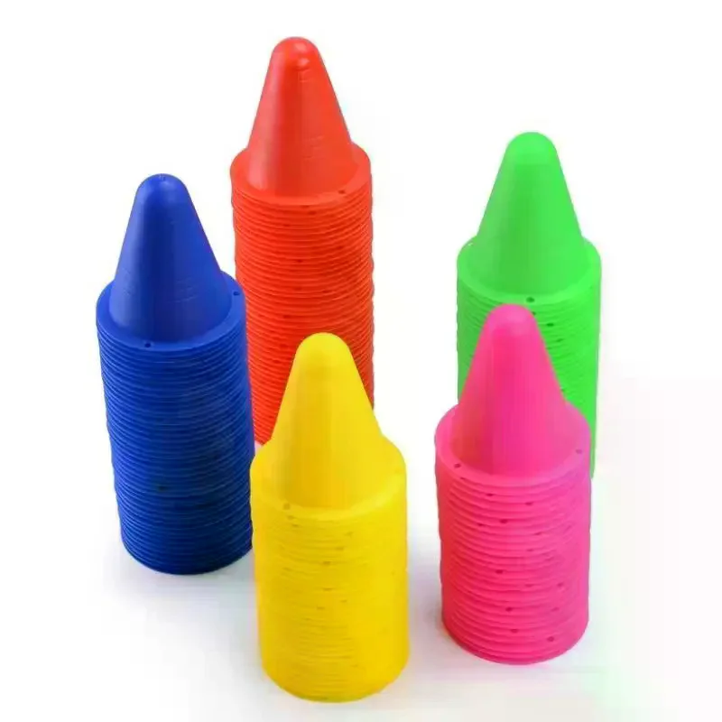 10pcs Multi-color Agility Maker Cones For Slalom Roller Skating Training Traffic Cone Sports Windproof Corner Mark