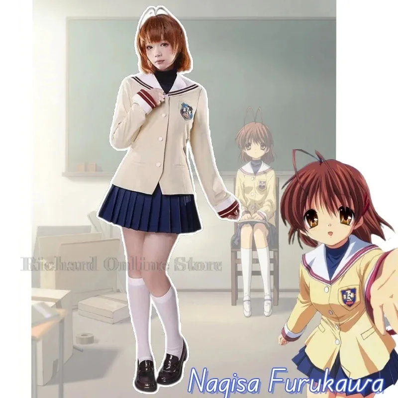 Nagisa Furukawa Cosplay Anime CLANNAD disfraz Fujibayashi Kyou uniformes escolares vestido falda traje juego uniforme escolar JK Cos