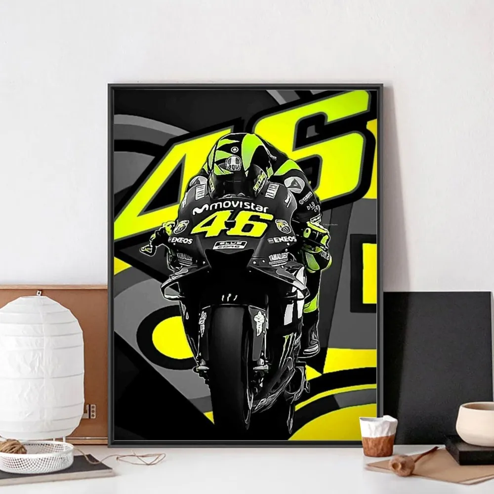 Racing motorcycle R-Rossis-46 Poster No Framed Poster Kraft Club Bar Paper Vintage Wall Art Painting Bedroom Study Stickers